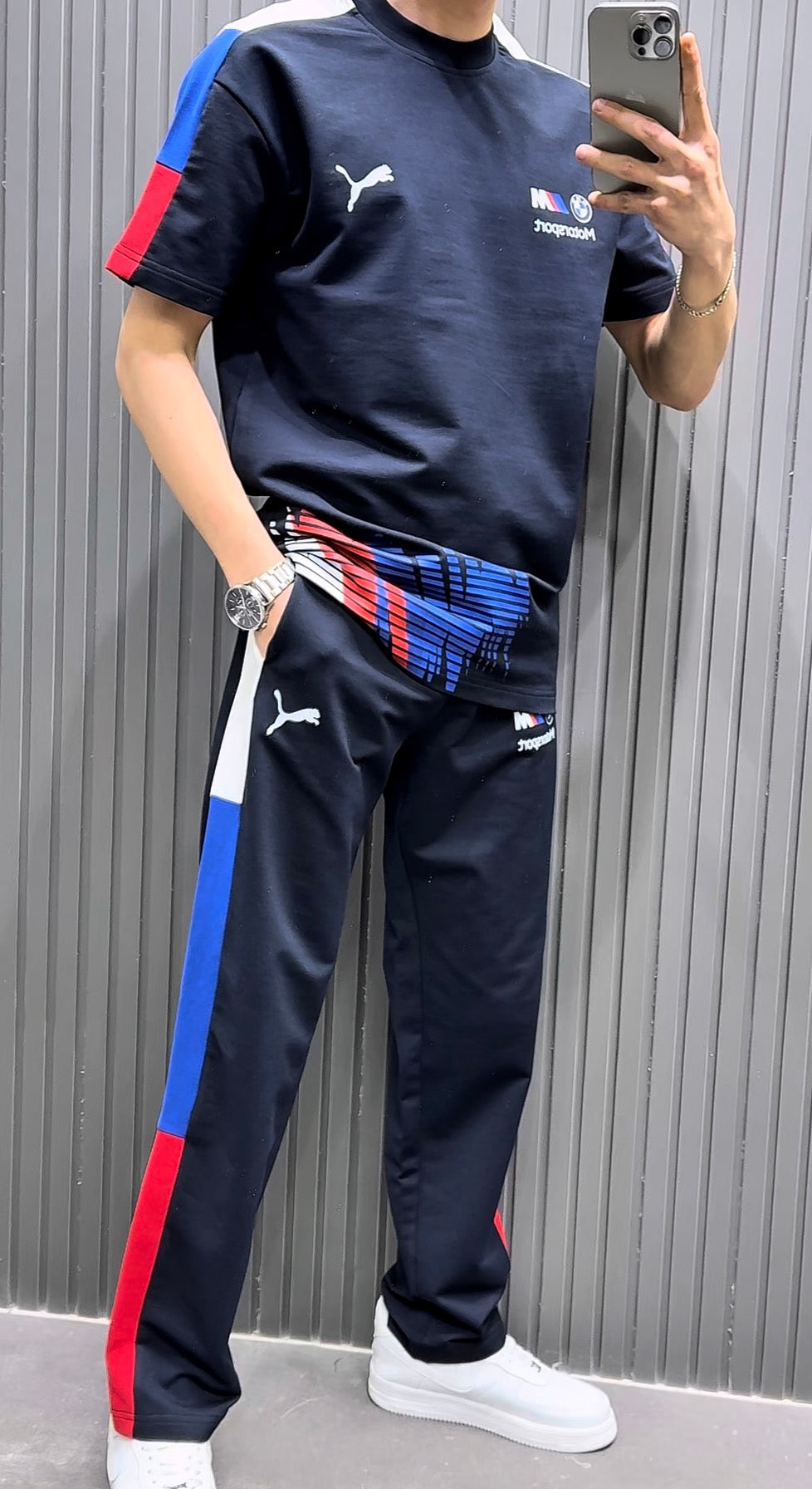 PUMA X BMW LACİVERT EŞOFMAN TAKIMI